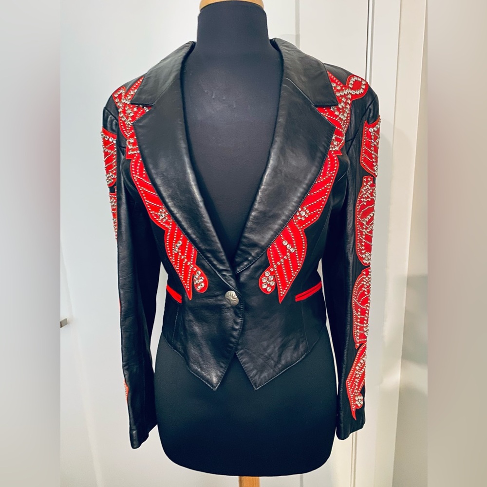 Vintage Michael Hoban, North Beach leather made for the stars Crystal Jacket - Picture 6 of 10